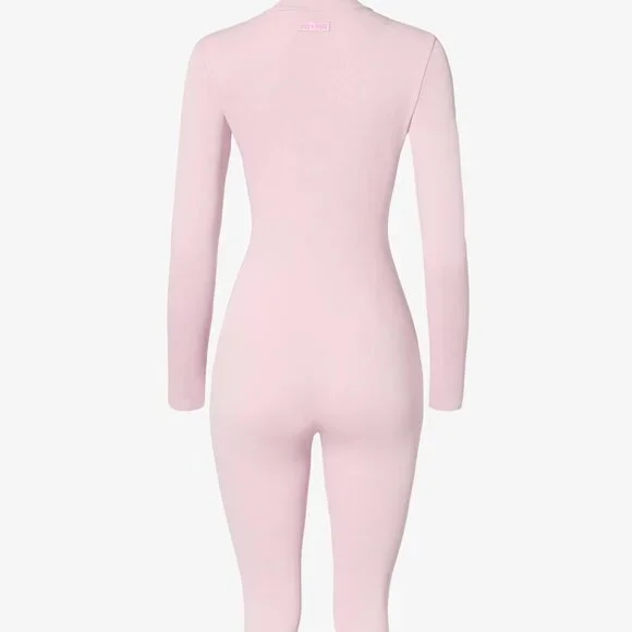 Thermal Base-layer Jumpsuit In Powder Pink - Picture 2 of 3